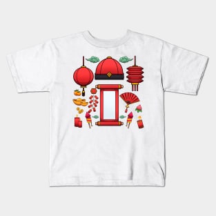 Lunar New Year Elements Kids T-Shirt